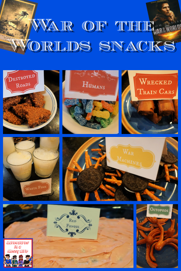 War of the Worlds snacks for book club and movie night