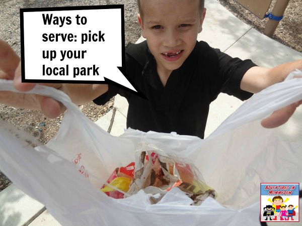 Ways to serve others, pick up your local park