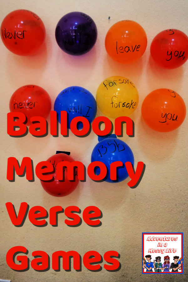 balloon memory verse games for Sunday School