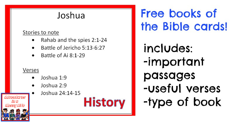 books of the Bible cards what's included