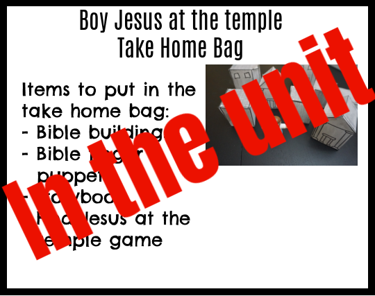 boy jesus at the temple take home bag in the unit