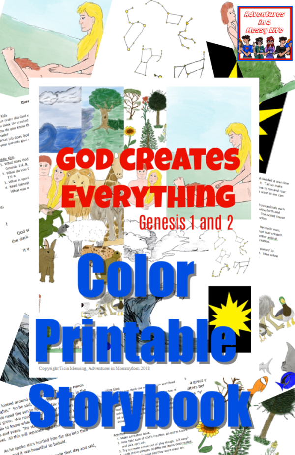 color creation story printable download