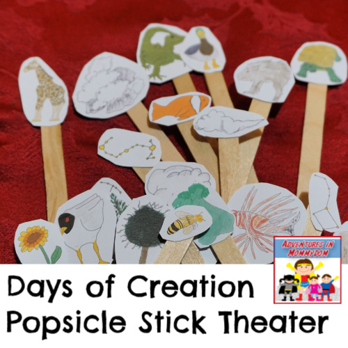 days of creation popsicle stick puppet