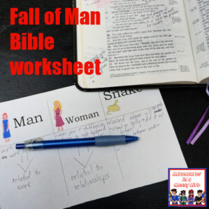 fall of man bible worksheet Genesis Old Testament