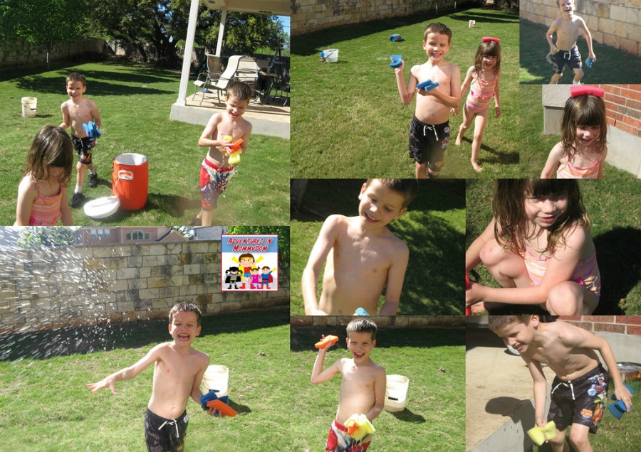 have fun with a backyard water fight