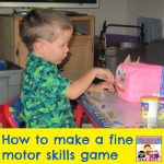how to make a fine motor skills game to practice transferring craft preschool