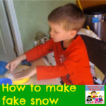 how to make fake snow preschool kinder science