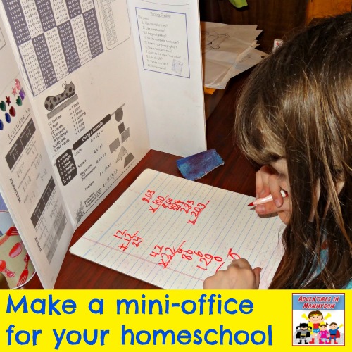 make a mini office for your homeschool