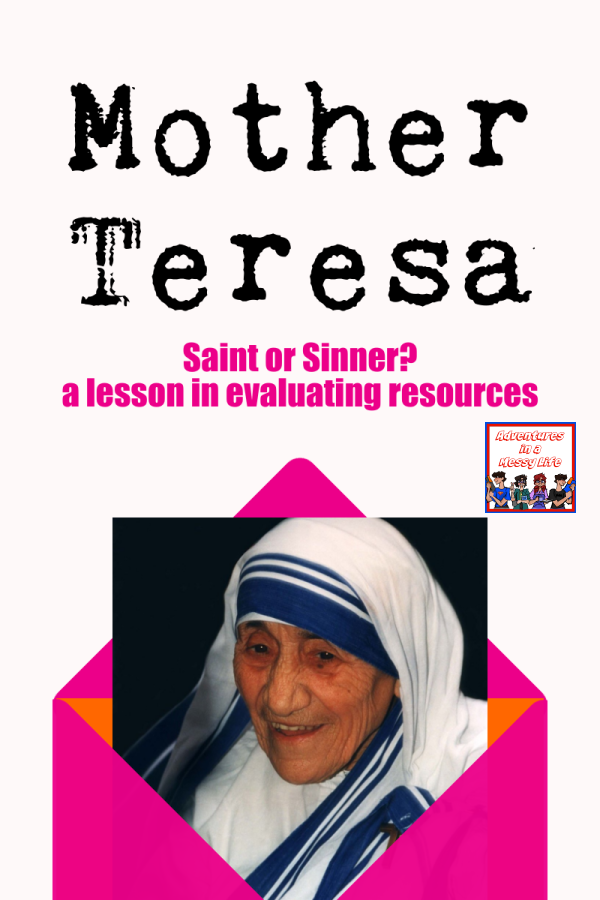 mother teresa lesson evaluating resources