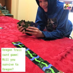 playing the Oregon Trail card game