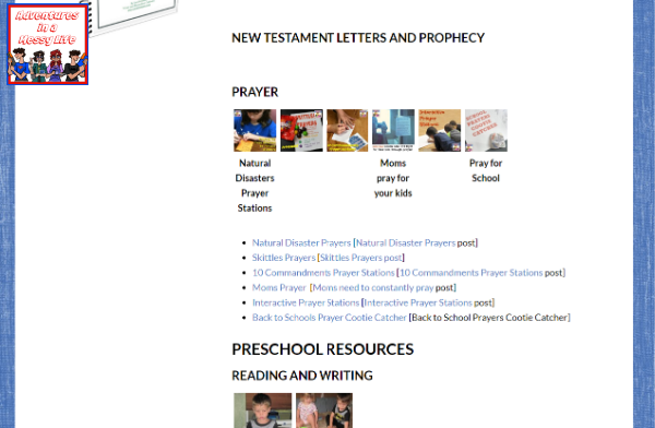 prayer resources on the subscriber page