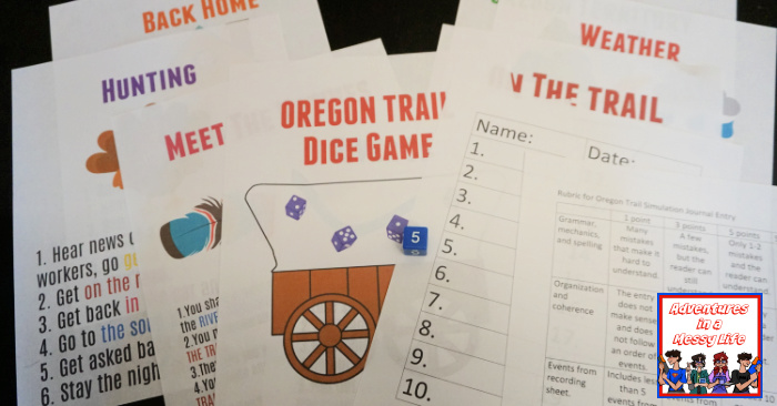 print and play Oregon Trail game