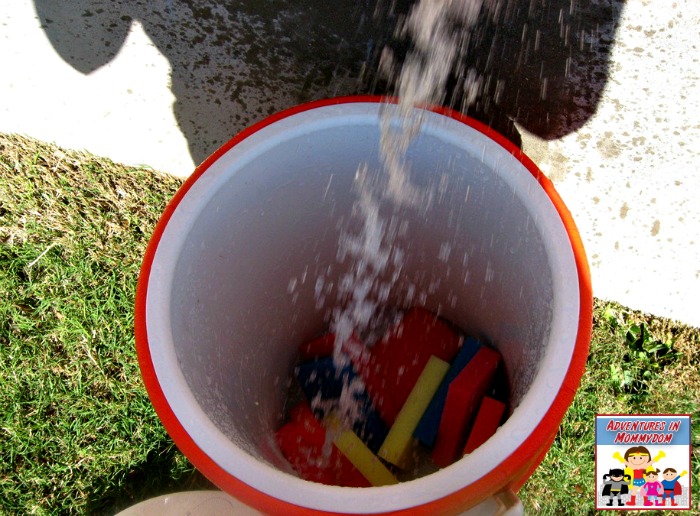 simple water fight fill a bucket
